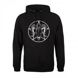 Grindstore Heren Ram Skull Pentagram-hoodie L zwart