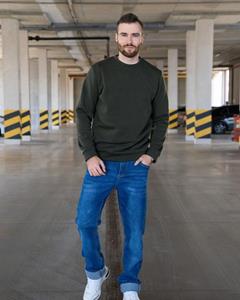 Warm sweatshirt met ISSA Plus-inscripties S elektrische blauwe kleur