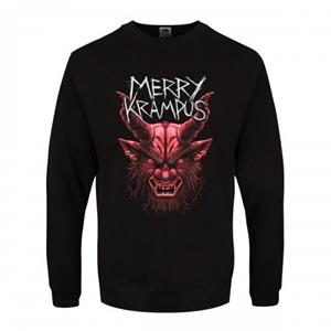 Grindstore Vrolijke Krampus kersttrui voor heren 3XL zwart