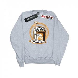 Star Wars Mens Boba Fett Dia De Los Muertos Sweatshirt L grijs