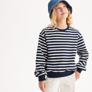LA REDOUTE COLLECTIONS Gestreepte sweater met ronde hals in molton