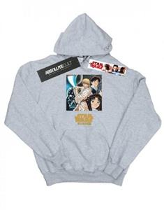Star Wars heren anime poster hoodie L wit