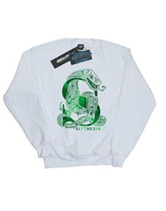 Harry Potter Mens Slytherin Snake Sweatshirt L wit
