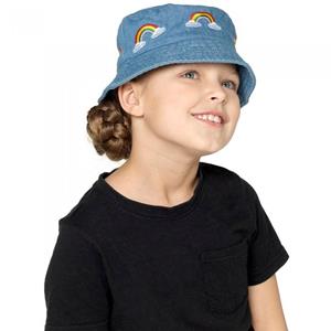 Tom Franks denim vissershoed voor kinderen met borduursel 1-3 Years denim