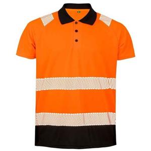 Result Genuine Recycled Resultaat Echt gerecycled veiligheidspoloshirt voor heren S-M fluorescerende oranje kleur