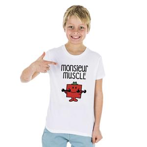 Monsieur Madame Kinder T-shirt MR. MUSCLE 2 ans wit