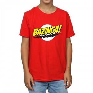 The Big Bang Theory Het Bazinga katoenen T-shirt voor jongens van de Big Bang Theory 12-13 rood