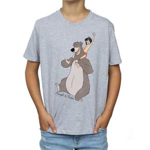 Pertemba FR - Apparel Jungle Book Klassiek Mowgli en Baloe T-shirt voor jongens 5-6 Years grijs