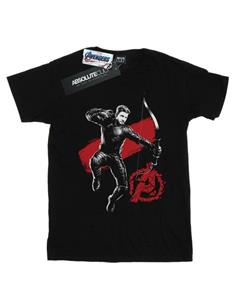 Marvel Boys Avengers Endgame Mono Hawkeye T-shirt 12-13 zwart