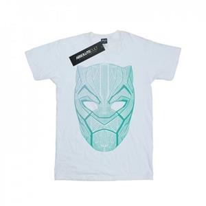 Marvel jongens Black Panther tribal masker T-shirt 12-13 wit