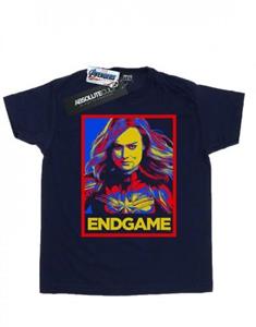 Marvel Boys Avengers Endgame Kapitein Marvel Poster T-shirt 12-13 wit