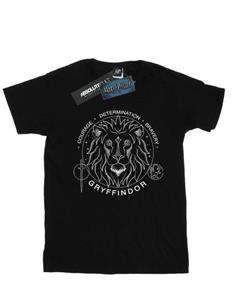 Harry Potter jongens Gryffindor Seal T-shirt 12-13 zwart