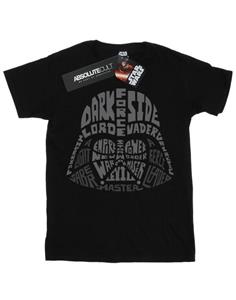 Star Wars jongens Darth Vader tekst hoofd T-shirt 12-13 zwart