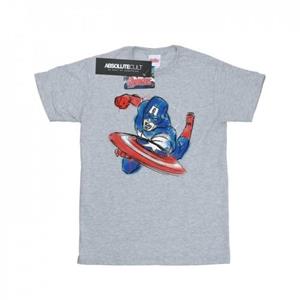 Marvel Boys Avengers Captain America Spray T-shirt 12-13 grijs