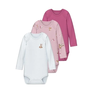 name it Body met lange mouwen 3-pack Ibis Rose