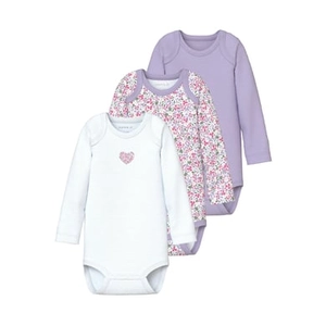 name it Body met lange mouwen 3-pack Pastel Lila