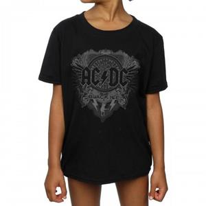AC/DC Zwart ijskatoenen T-shirt voor meisjes 12-13 zwart
