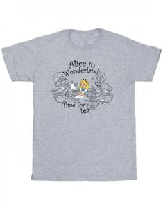 Disney meisjes Alice In Wonderland tijd voor thee katoenen T-shirt 12-13 wit