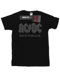 AC/DC meisjes terug in zwart katoenen T-shirt 12-13 zwart