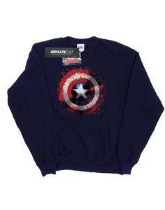 Marvel Boys Avengers Captain America Art Shield-sweatshirt 12-13 marineblauwe kleur