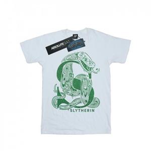 Harry Potter meisjes Zwadderich glitter katoenen T-shirt 12-13 wit