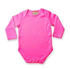 Larkwood Baby unisex babyrompertje met lange mouwen 12-18 wit