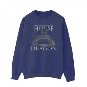 Pertemba FR - Apparel Game of Thrones: House Of The Dragon Heren troon tekst sweatshirt L marineblauwe kleur