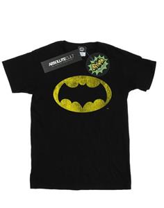DC Comics jongens Batman TV-serie Distressed logo T-shirt 12-13 zwart
