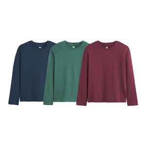 LA REDOUTE COLLECTIONS Set van 3 T-shirts met lange mouwen