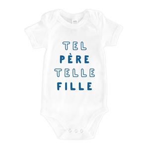 Ma Petite Tribu Body - ZO VADER ZO DOCHTER MPT 3/6 mois wit