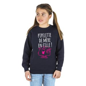 Monsieur Madame Kindersweater PIPELETTE VAN MOEDER NAAR DOCHTER 4 ans marineblauwe kleur