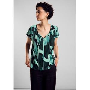 STREET ONE Shirttop met zachte crinkle viscose voorkant
