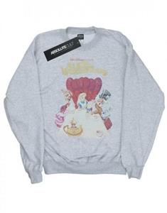 Disney Meisjes Alice In Wonderland Retro Poster Sweatshirt 12-13 zwart