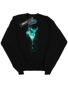 Harry Potter meisjes hert Patronus Mist Sweatshirt 12-13 zwart