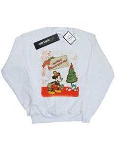 Disney meisjes Mickey Mouse vintage kerstsweater 12-13 wit