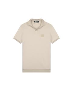 Malelions Men Knitted Signature Patch Polo | Taupe