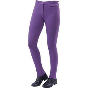 Dublin Dames/Dames Supa-fit kniepatch-jodhpurs met ritssluiting 24in zwart