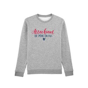 We are family Herensweater - BEVESTIGING VAN VADER OP ZOON XS heide grijze kleur