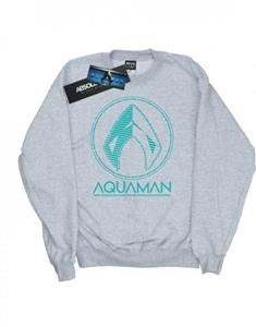 DC Comics jongens Aquaman Aqua-logo sweatshirt 12-13 wit