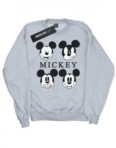 Disney jongens Mickey Mouse vier hoofden sweatshirt 12-13 zwart