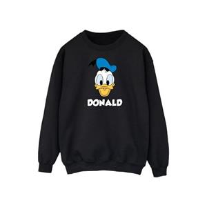 Disney Heren Donald Duck Face Sweatshirt L zwart