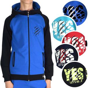BEZLIT Jungen Sweatjacke mit Kapuze & YES Aufdruck 104 rood