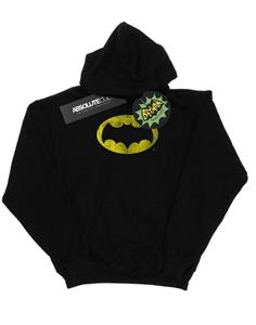 DC Comics Boys Batman TV-serie Distressed logo-hoodie 12-13 zwart