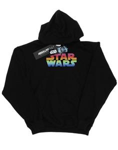 Star Wars jongens hoodie met regenbooglogo 12-13 zwart