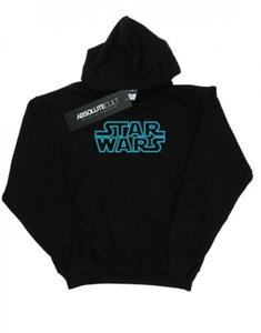 Star Wars jongens neonreclame logo hoodie 12-13 wit