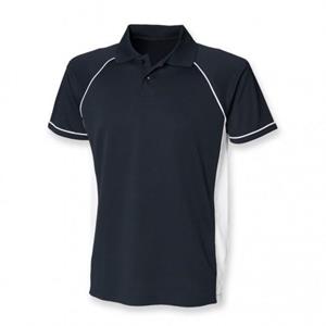 Finden & Hales Heren Panel Performance Sportpolo T-shirt L rood/zwart