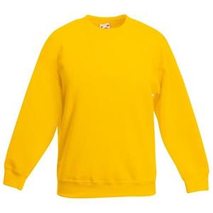 Fruit Of The Loom Kids Unisex Classic 80/20 Set-In Sweatshirt 12-13 wit