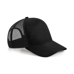 Beechfield suède snapback truckerpet One Size franse blauwe kleur