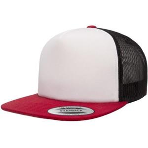 Flexfit unisex truckerpet van schuim One Size wit/zwart