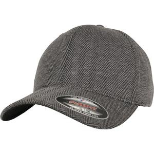 Flexfit by Yupoong visgraat gemêleerde pet L/XL zwart/grijs